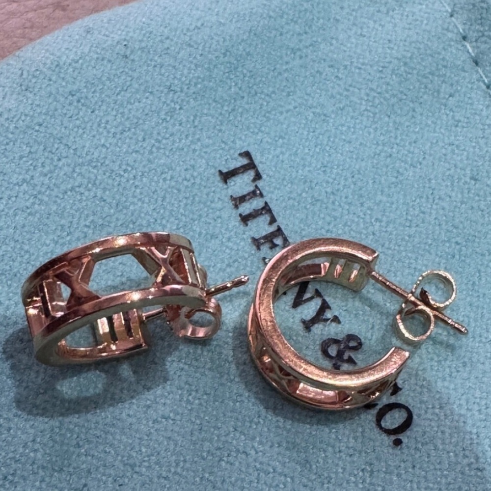 Tiffany & Co. Atlas 18k Rose Gold Earrings